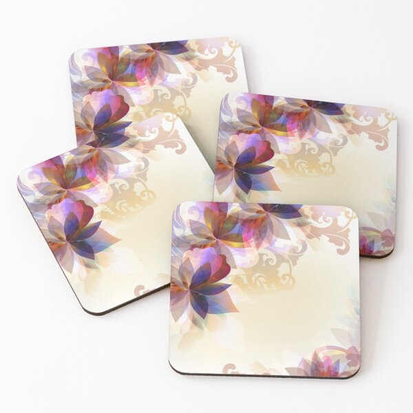 Item preview, Vibrant Multi Color Layered Fall Autumn Flowers Leaves Abstract designed and sold by WearWolfDesigns.