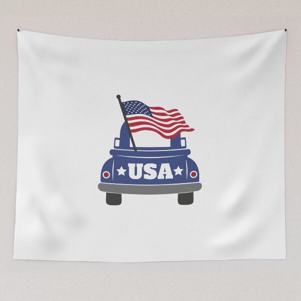 Item preview, Back of USA truck designed and sold by pnkpopcorn.