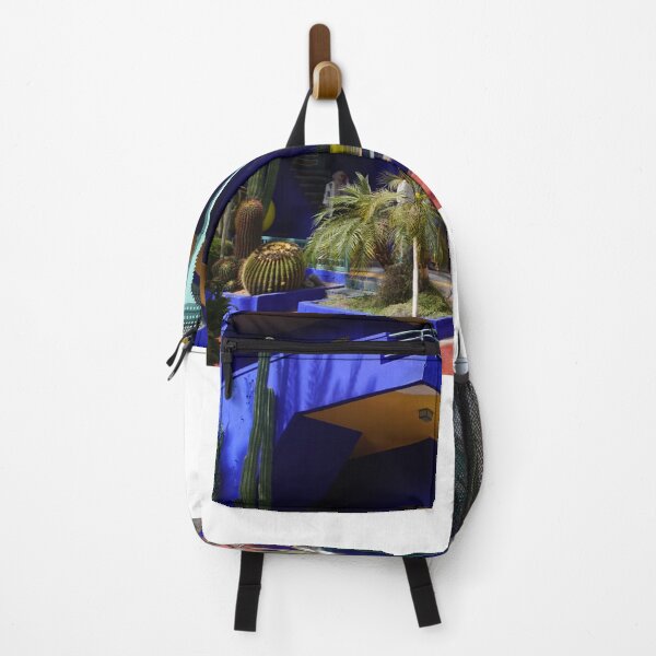Item preview, The beautiful Majorelle Garden is a botanical, tropical and landscaped garden of the artist in Marrakech, Morocco. Hotel Le Jardin has a water fountain painted in Majorelle blue. designed and sold by SunmiSunmi.