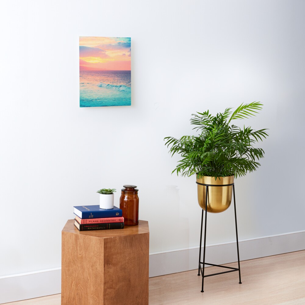 Hookipa Surf Sunset Mounted Print