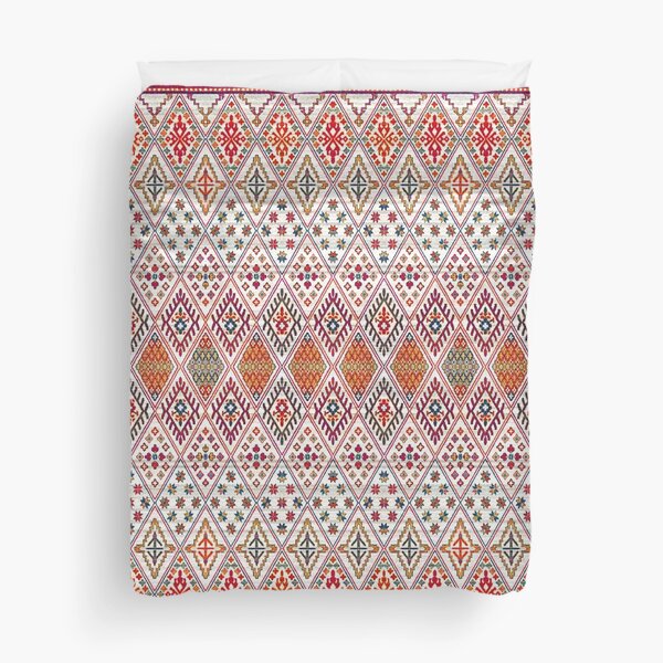 Bohemian Heritage Geometric Traditional Moroccan Style Duvet Cover
