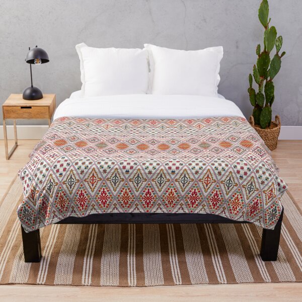 Bohemian Heritage Geometric Traditional Moroccan Style Throw Blanket