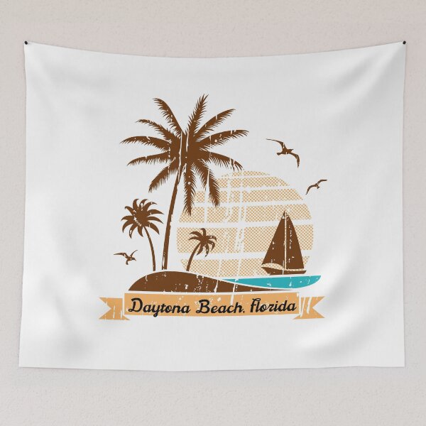 Item preview, Retro Daytona Beach Florida Summer Day For a Sail designed and sold by Samsdesignshop.