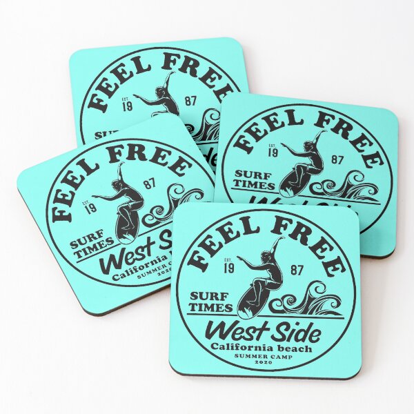 Item preview, Feel Free Surf Times WestSide California Beach Design designed and sold by boopsblunt.