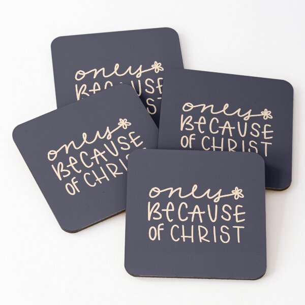 Item preview, ONLY BECAUSE OF CHRIST designed and sold by handletteringem.
