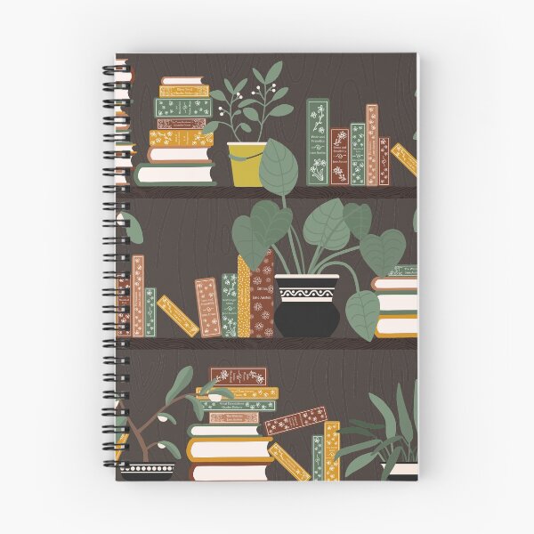 Item preview, Books and Flower Pots on Bookshelves designed and sold by space-kitten.