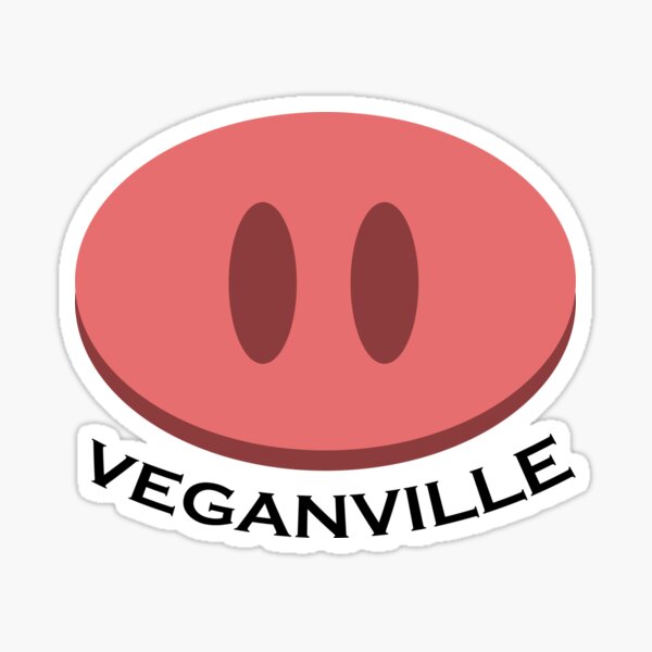 Veganville Pig Snount Sticker