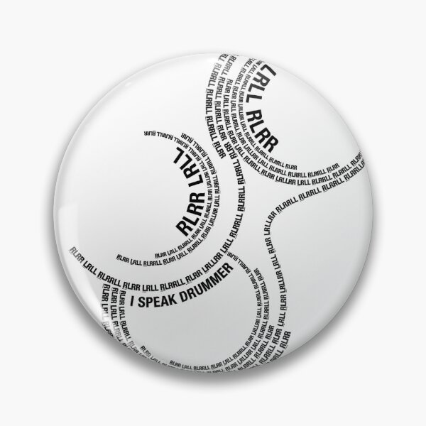 Item preview, I Speak Drummer - Paradiddle Drum Rudiment RLRR LRLL Pattern (black text) designed and sold by Kendall Anderson.