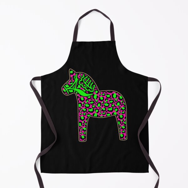 Item preview, Leopard Print Dala  Dalarna Sweden Horse Dalecarlian Swedish Pink and Green designed and sold by funnytshirtemp.