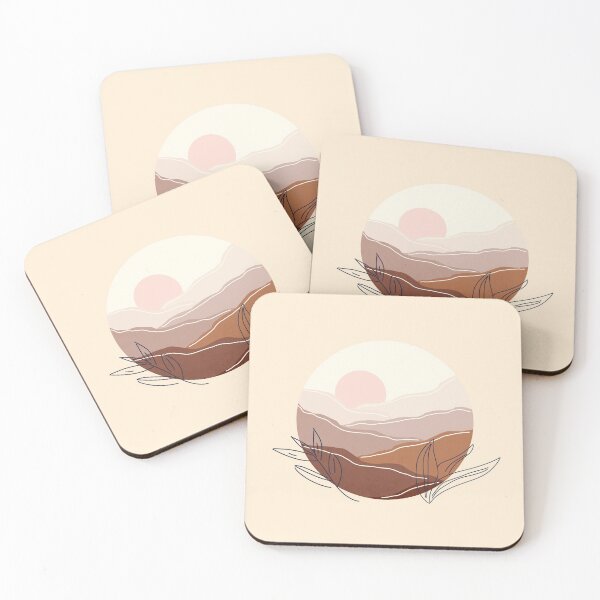 Item preview, Minimal Earth Tone Mountains Landscape designed and sold by ind3finite.