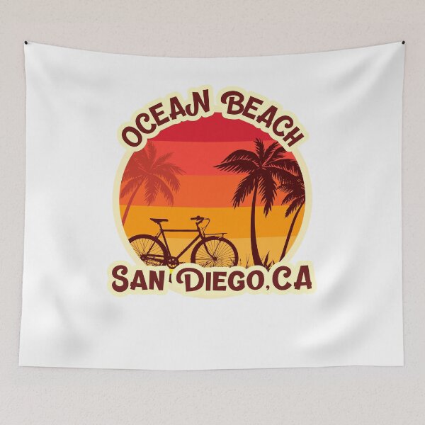 Item preview, Ocean Beach San Diego California Retro Sunset designed and sold by Samsdesignshop.