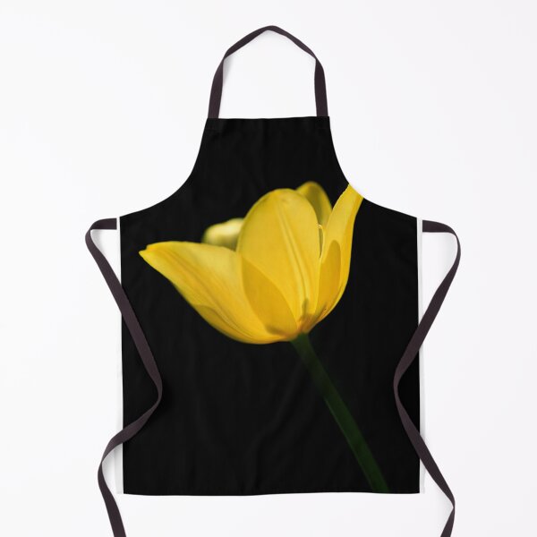Item preview, Yellow tulip on black background designed and sold by olena2552.