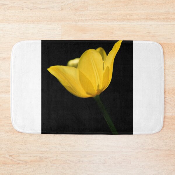 Item preview, Yellow tulip on black background designed and sold by olena2552.