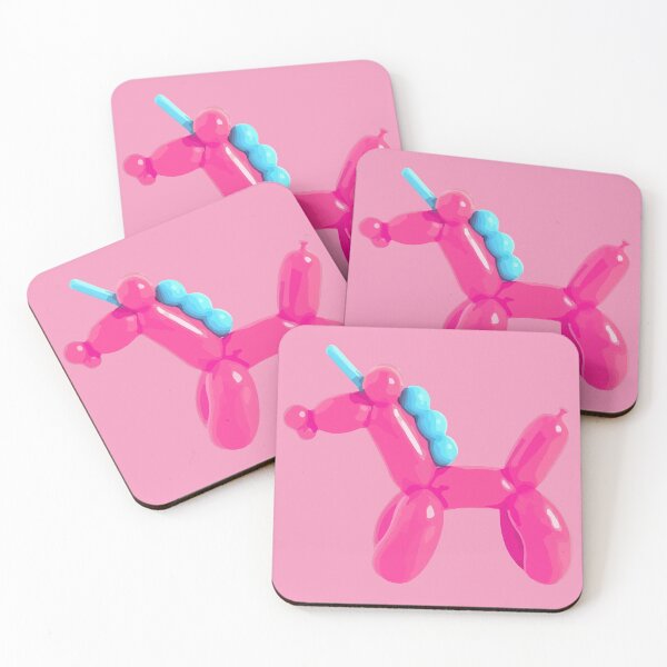 Item preview, Balloon animal unicorn hot pink turquoise kawaii maximalist decor  designed and sold by Novel-ty.