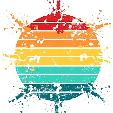 Artwork thumbnail, Colorful Splash Exploding Distressed Sunset Design by Demirake