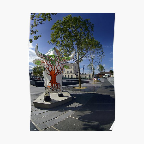 Cows and Trees, Ebrington Square, Derry Poster