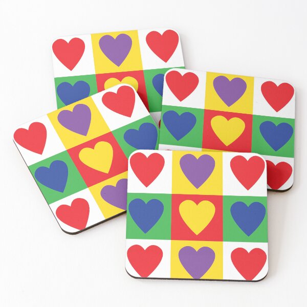 Item preview, Colorful Check Hearts designed and sold by art-by-gui.