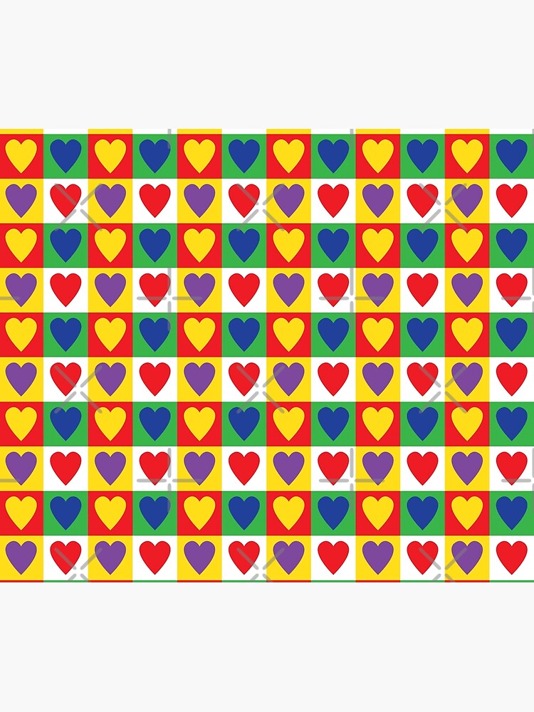 Disover Colorful Check Hearts Quilt