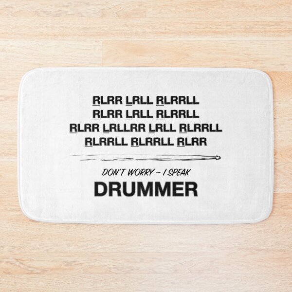 Item preview, Don't Worry, I Speak Drummer (black text) designed and sold by Kendall Anderson.