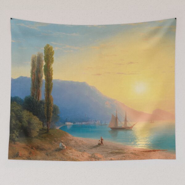 Item preview, Sunset Over Yalta (1861) By Ivan Konstantinovich Aivazovsky (Russian, 1817-1900). designed and sold by sunny-007.