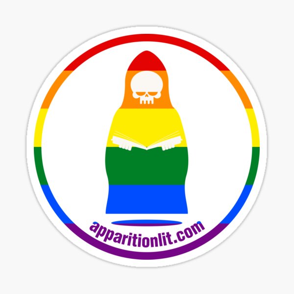 Gay Pride Flag As The Apparition Lit Ghostie Sticker