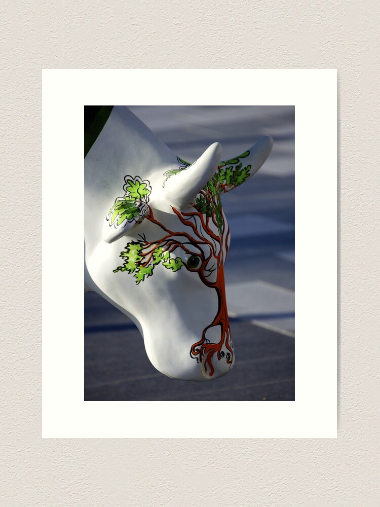 Alternate view of Cow with tree, Ebrington, Derry Art Print