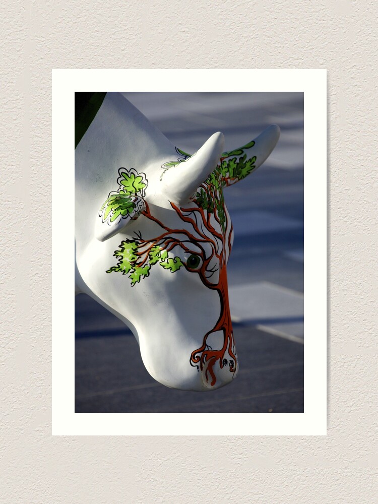 Alternate view of Cow with tree, Ebrington, Derry Art Print