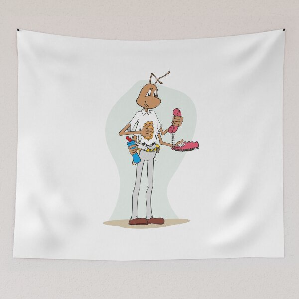 Item preview, Ant mascot Illustration cleaning equipment office with cloth. Ideal for catalogs, informative and institutional material designed and sold by LucianoCosmo.