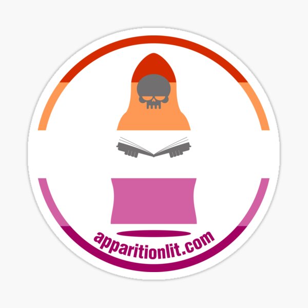 Lesbian Pride Flag As The Apparition Lit Ghostie Sticker