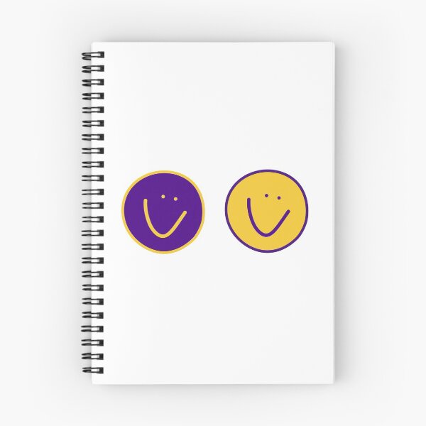 Item preview, purple and gold colored smiley face sticker set designed and sold by scribblesbysar.