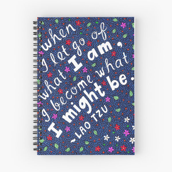Item preview, When I Let Go Of What I Am, Lao Tzu Quote, Lettering, Flower And Leaf Doodle, Inspirational designed and sold by Eneri Collection.