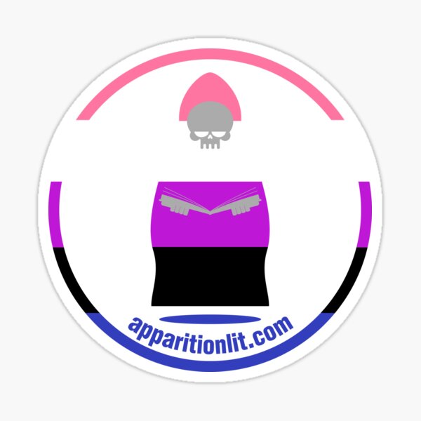 Gender Fluid Pride Flag As The Apparition Lit Ghostie Sticker