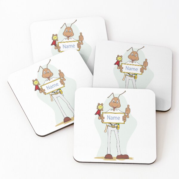 Item preview, Ant mascot illustration holding frame with name and medal. Ideal for catalogs, informative and institutional material designed and sold by LucianoCosmo.