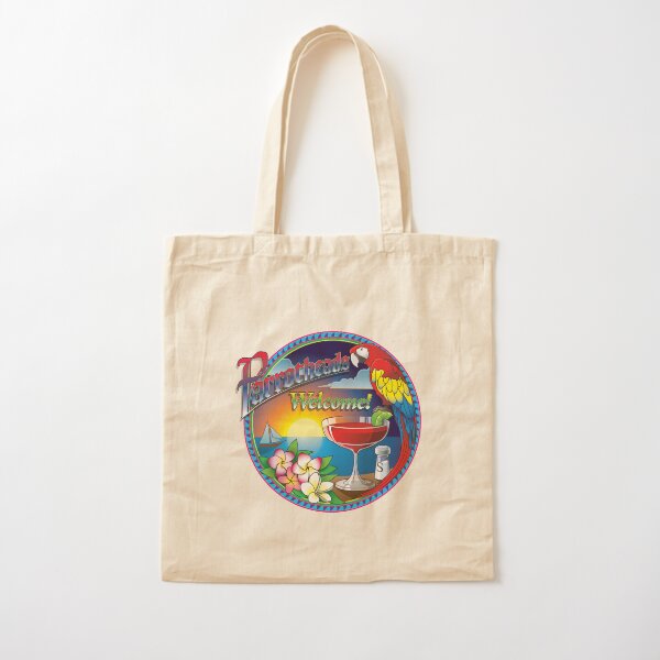 Welcome sign with sunset Cotton Tote Bag