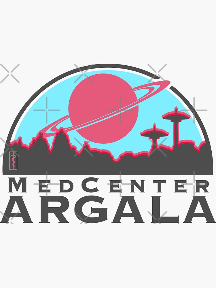 Thumbnail 3 of 3, Sticker, MedCenter Argala designed and sold by CrownAndThistle.