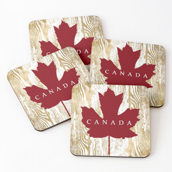 Item preview, Canada Red Maple Leaf on Gold Wood designed and sold by Star58.