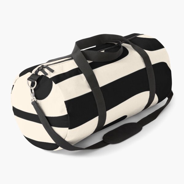 Item preview, Mid Century Modern Piquet Abstract Pattern in Black and Almond Cream designed and sold by kierkegaard.