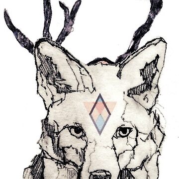 Vorschaubild zum Design Fuchs Zeichnung Koloriert von ghostwillow