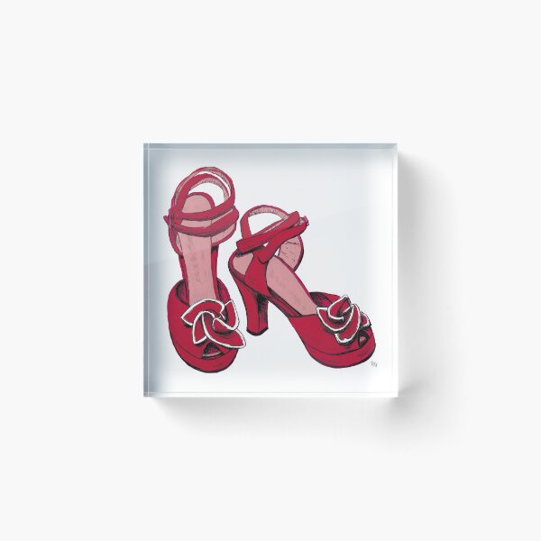 Item preview, Red Vintage 1940s Platform Shoes designed and sold by Beth Hempton.