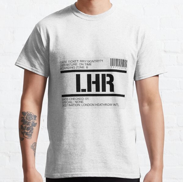 London Heathrow airport destination stamp Classic T-Shirt