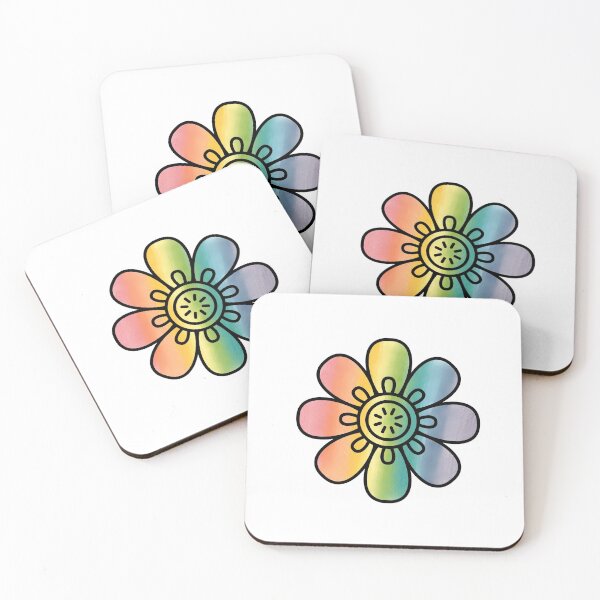 Artikelvorschau, Regenbogen-Aquarell-Blume entworfen und verkauft von kittycrafts.