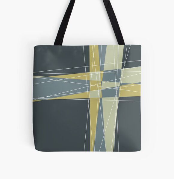 Shards Gold and Gray All Over Print Tote Bag