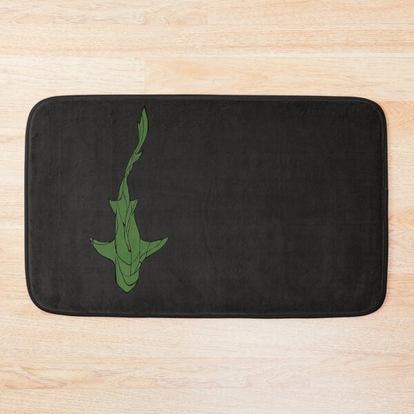 Item preview, Black/Green Line Art White Shark Ocean Themed Design Lemon, Tiger Shark Mancave designed and sold by Celosia Liv.