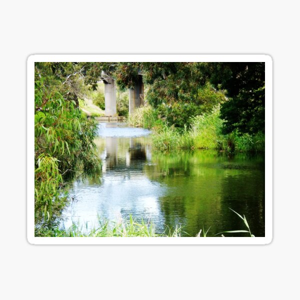 Item preview, Reflection of Rail Bridge in Werribee River. Vic. Australia designed and sold by EdsMum.