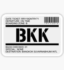 Bangkok Thailand Suvarnabhumi airport destination stamp Sticker