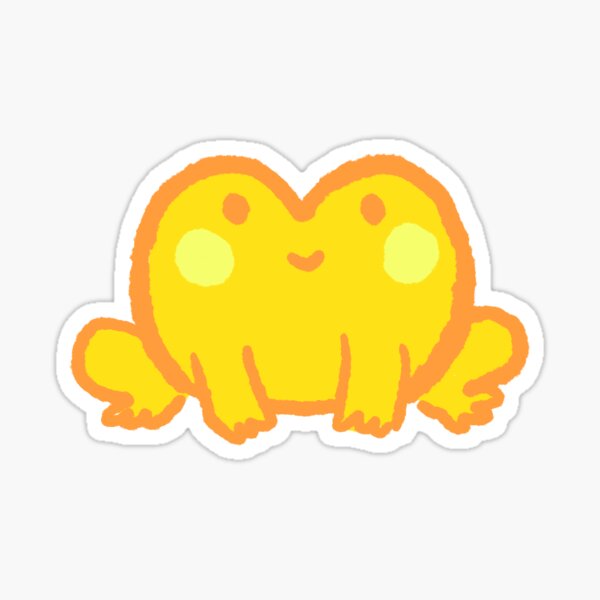 Super Cute Orange Frog Sticker
