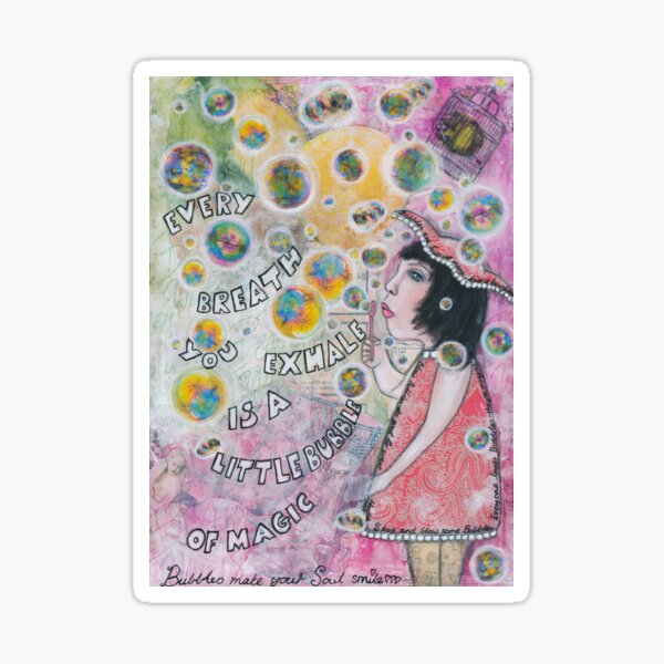 Bubbles make your soul smile Sticker