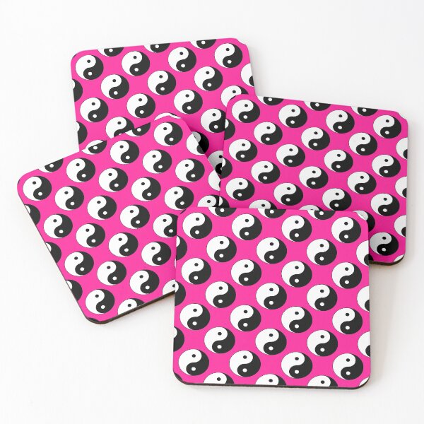 Item preview, Yin And Yang Repeating Pattern (Deep Pink Background) designed and sold by Pendy777.