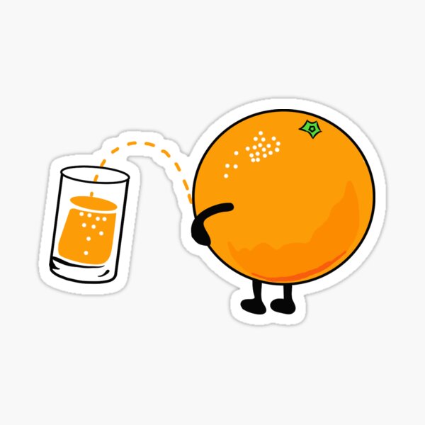 "Funny Orange Pipi Pee Juice Healthy" Sticker for Sale by oldshoshirt