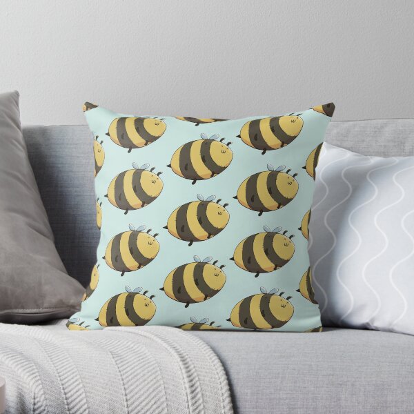 Fat Bee Throw Pillow